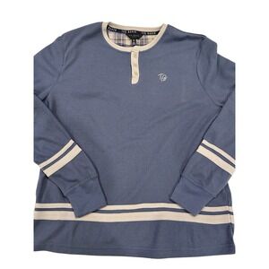 Ted Baker Men's Micro Waffle•Folkstone Grey Henley Knit Top•Size‎ Medium New